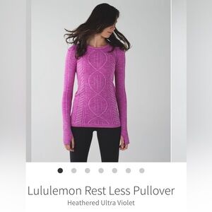 Lululemon Rest Less Pullover Long Sleeve Sz 10